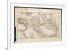 Map Showing His Expedition into Asia-null-Framed Art Print