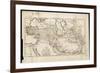 Map Showing His Expedition into Asia-null-Framed Art Print