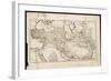 Map Showing His Expedition into Asia-null-Framed Art Print