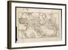 Map Showing His Expedition into Asia-null-Framed Art Print