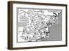 Map Showing Locations of Prosecutions for Witchcraft at Assizes in Essex 1560-1680-English School-Framed Giclee Print