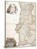 Map Showing Portugal, C.1680-Frederik de Wit-Stretched Canvas