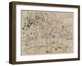 Map Showing Surrey and Kent-null-Framed Giclee Print