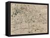 Map Showing Surrey and Kent-null-Framed Stretched Canvas