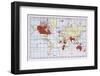 Map Showing the British Empire Coloured in Red-null-Framed Photographic Print