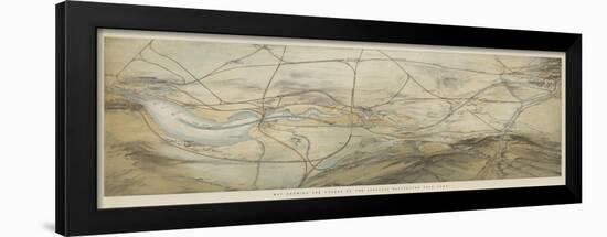 Map Showing the Course of the Proposed Manchester Ship Canal-null-Framed Giclee Print