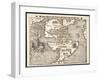 Map Showing the Discoveries by Explorers During the First Half-Century after Columbus-Sebastian Munster-Framed Art Print