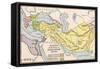 Map Showing the Divisions of the Empire of Alexander the Great After His Death-null-Framed Stretched Canvas