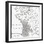 Map Showing the English Dominions in France at the Time of the Treaty of Brétigny-null-Framed Giclee Print