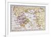 Map Showing the Extent of the Greek Empire and the Surrounding Territories-null-Framed Art Print