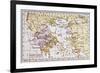 Map Showing the Extent of the Greek Empire and the Surrounding Territories-null-Framed Art Print