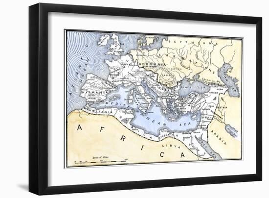 Map Showing the Extent of the Roman Empire-null-Framed Giclee Print