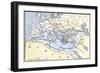 Map Showing the Extent of the Roman Empire-null-Framed Giclee Print