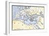 Map Showing the Extent of the Roman Empire-null-Framed Giclee Print