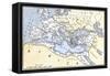 Map Showing the Extent of the Roman Empire-null-Framed Stretched Canvas