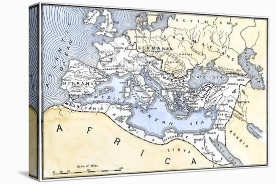 Map Showing the Extent of the Roman Empire-null-Stretched Canvas