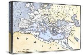 Map Showing the Extent of the Roman Empire-null-Stretched Canvas