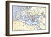 Map Showing the Extent of the Roman Empire-null-Framed Giclee Print