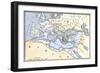 Map Showing the Extent of the Roman Empire-null-Framed Giclee Print