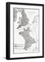 Map Showing the French Dominions of Henry Ii. Illustrated Easy Stories from English History-null-Framed Giclee Print