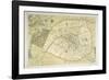 Map Showing the Growth of Paris from Its Earliest Origins to the Latest Projects Under Napoleon III-Felix Benoist-Framed Photographic Print