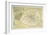 Map Showing the Growth of Paris from Its Earliest Origins to the Latest Projects Under Napoleon III-Felix Benoist-Framed Photographic Print