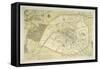 Map Showing the Growth of Paris from Its Earliest Origins to the Latest Projects Under Napoleon III-Felix Benoist-Framed Stretched Canvas