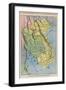 Map Showing the Kingdom of Siam Now Thailand-null-Framed Photographic Print