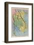 Map Showing the Kingdom of Siam Now Thailand-null-Framed Photographic Print