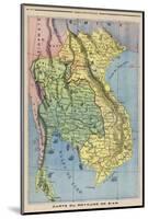 Map Showing the Kingdom of Siam Now Thailand-null-Mounted Photographic Print