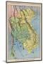 Map Showing the Kingdom of Siam Now Thailand-null-Mounted Photographic Print