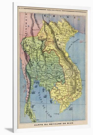 Map Showing the Kingdom of Siam Now Thailand-null-Framed Photographic Print