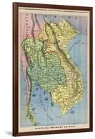Map Showing the Kingdom of Siam Now Thailand-null-Framed Photographic Print