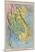 Map Showing the Kingdom of Siam Now Thailand-null-Mounted Premium Photographic Print