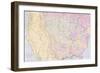 Map Showing the Localities of the Indian Tribes of the Us in 1833-George Catlin-Framed Giclee Print