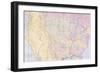 Map Showing the Localities of the Indian Tribes of the Us in 1833-George Catlin-Framed Giclee Print