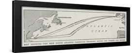 Map Showing the New North Atlantic Passenger Steamship Routes for Summer and Winter-null-Framed Giclee Print