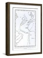 Map Showing the Position of Atlantis-null-Framed Giclee Print