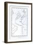 Map Showing the Position of Atlantis-null-Framed Giclee Print