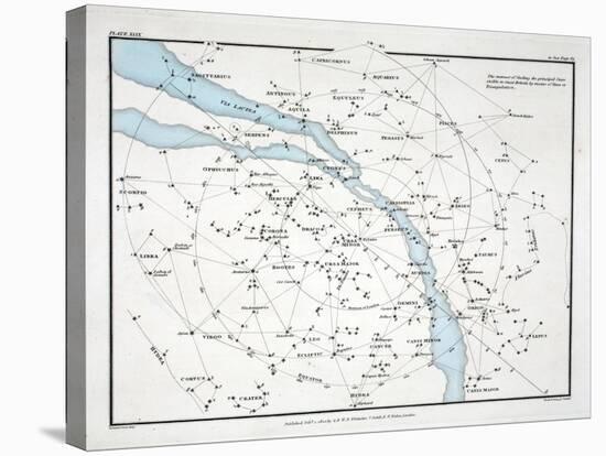 Map Showing the Principal Stars Which are Visible in Great Britain-Alexander Jamieson-Stretched Canvas