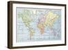 Map Showing the Principal World Trade Shipping Routes, 1912-null-Framed Premium Giclee Print