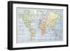 Map Showing the Principal World Trade Shipping Routes, 1912-null-Framed Premium Giclee Print