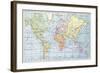 Map Showing the Principal World Trade Shipping Routes, 1912-null-Framed Giclee Print