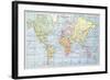 Map Showing the Principal World Trade Shipping Routes, 1912-null-Framed Giclee Print