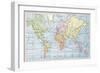 Map Showing the Principal World Trade Shipping Routes, 1912-null-Framed Giclee Print