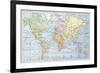 Map Showing the Principal World Trade Shipping Routes, 1912-null-Framed Giclee Print