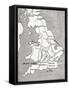 Map Showing the Roman Roads in Britain. Illustrated Easy Stories from English History-null-Framed Stretched Canvas