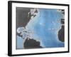 Map Showing the Route of Christopher Columbus on His First Voyage to the New World-Spanish-Framed Giclee Print