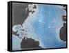 Map Showing the Route of Christopher Columbus on His First Voyage to the New World-Spanish-Framed Stretched Canvas