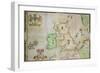 Map Showing the Route of the Armada Fleet, Engraved by Augustine Ryther, 1588-Robert Adams-Framed Giclee Print